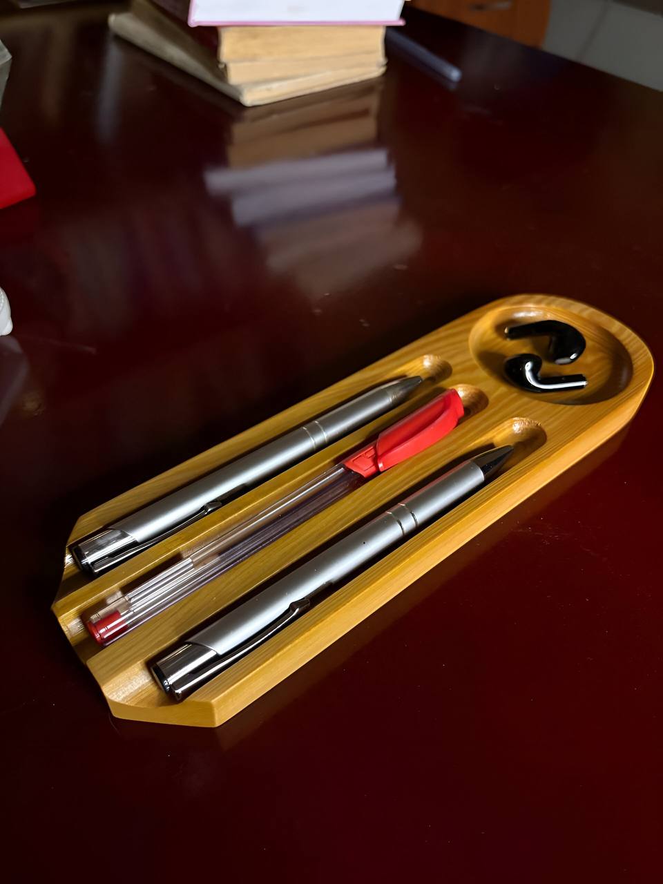 Office Handmade Organizer From Natural Wood For Pens