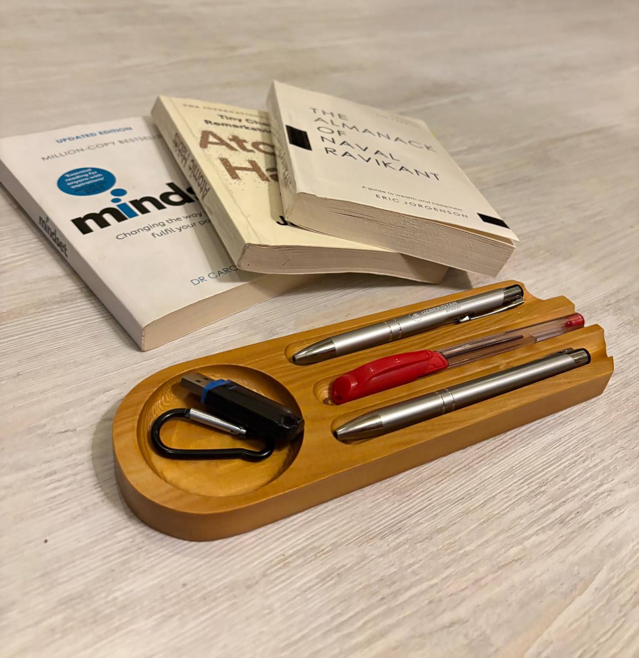 Office Handmade Organizer From Natural Wood For Pens